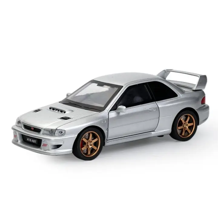Coche De Deportes Subaru Impreza JKM 1:32 En Miniatura De Aleación Con Sonido Y Luz Coche Diecast Metal Para Niños Regalos Vehículos - 1