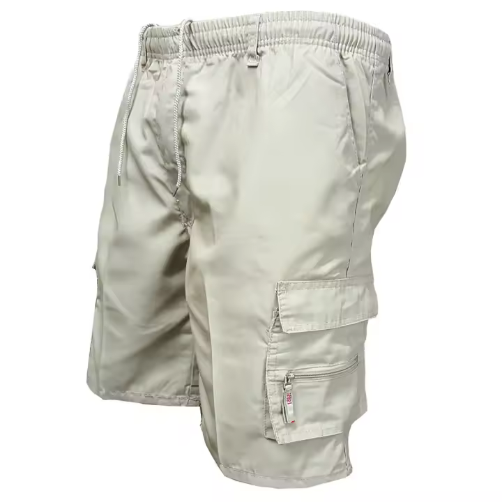 Shorts Tácticos Para Hombre Verano Casual Cargo Multibolsillos Cintura Elástica Pantalones De Trabajo Senderismo Loose Fit - 1