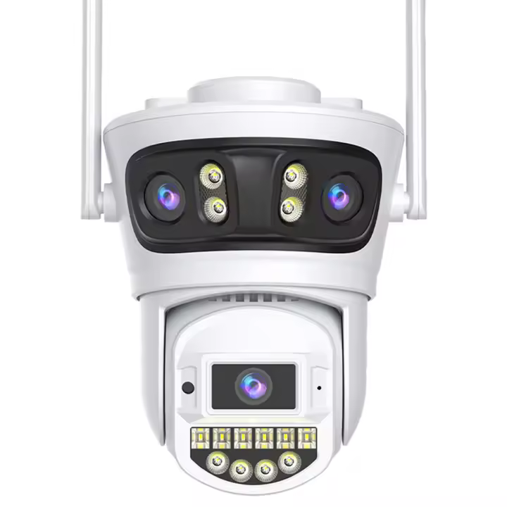 Cámara De Seguridad IP 15MP 8K Con Tres Lentes Wifi Exterior Tres Pantallas Vigilancia De Video Visión Nocturna Detección De Humanos CAM - 1