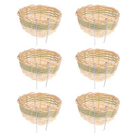 6pcs Nido De Aves De Bambú Hecho a Mano Para Periquito Canario Finca Golondrina Caja De Cría Para Pájaros Material De Bambú - details 1