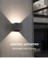 Lámparas De Pared LED 9W Impermeables En Blanco Frío Y Blanco Cálido Modernas Para Exterior Y Interior Iluminación Nordic Para Jardín Y Pasillos - details 0