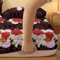 Sábana Ajustada Moderna Y Sencilla Con Estampado De Plantas Y Flores Mate Para Dormitorio Sin Almohadillas De Edredón De Poliéster 100% - details 4