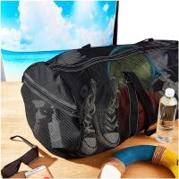 Bolsa de buceo de malla grande Bolsa de lona de malla con bolsillo con cremallera Bolsa seca de viaje para equipo de snorkel - details 4