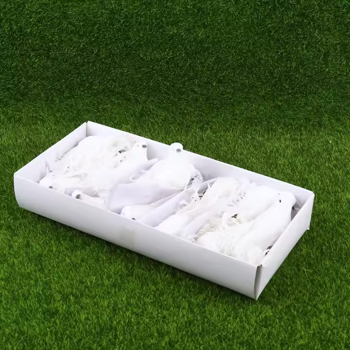 Pájaros Artificiales De Pluma De Espuma Blanca Doves Mini Decoración De Pájaros Para El Jardín Y Artesanía - 1