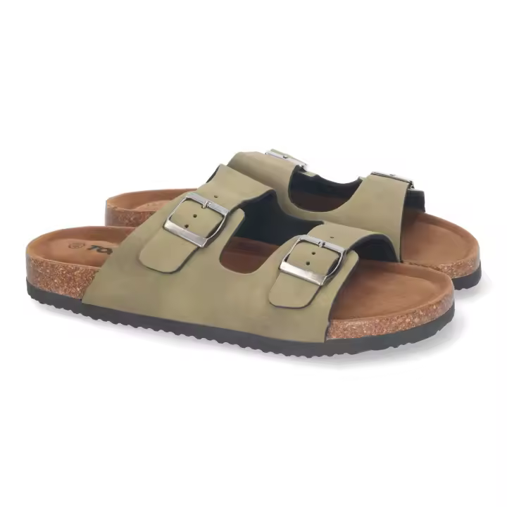 PuntoSalao Sandalias planas cómodas para hombre estilo casual color verde M-151 - 1