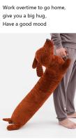 Cojín De Peluche De Perro Dachshund Suave Y Duradero Para Abrazar Decoración De Sofa Regalo Para Niños Forma Larga Tamaño 47in - details 6
