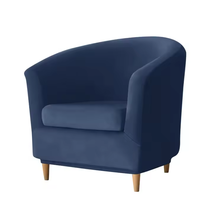 Cubierta De Silla De Baño En Velours Estirable Estilo Diván Funda De Sofá Para Sala De Estar Con Fundas Para Cojines De Asiento - 1