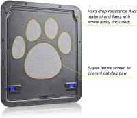 Flap Cat Flap para mosqutero Dog Cat Flaps de instalación con cerradura puerta para mascotas (29cm x 24cm) - details 2
