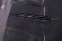 Otoño e Invierno nueva moda abrigo de lana de un solo pecho para hombres corto casual color sólido versátil abrigo delgado para hombres - details 14
