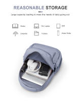 Mochila De Viaje Resistente Al Agua Para Hombres Y Mujeres Mochila Casual Ligera Para Estudiantes Y Oficina Con Compartimento Para Portátil Para Deportes - details 4
