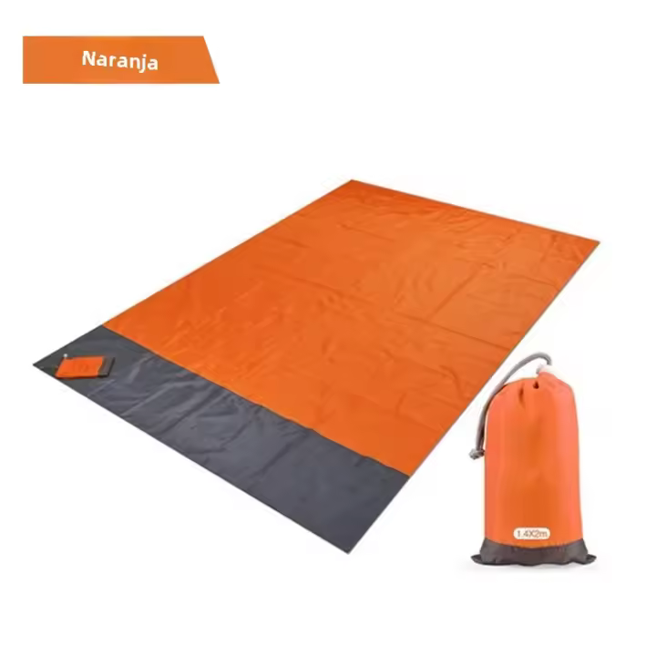 Manta De Playa Plegable Y Ligera Para Camping 2x2.1m Impermeable Y Antisandía Tapete De Picnic Matrícula Portátil Para Exteriores - 1