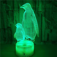 Lámpara De Noche Penguin 3D Para Niños Con 16 Colores Cambiantes Decoración Para Dormitorio Ilusión Animal Regalo De Cumpleaños Para Niño Y Niña - details 11