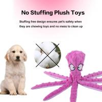 Juguete Educativo Para Mordedor De Perros Pequeños Y Medianos Octopus De Peluche Suave No Vacío Juguetes Sonoro Para Mascotas - details 2