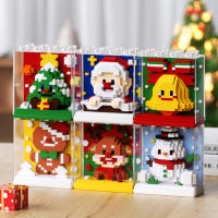 Bloques De Construcción Navideños Con Santa Claus Arbol De Navidad Reindeer Elfos Y Muñecos De Nieve Regalos De Navidad Para Niños Edad Recomendada 6-12 Años Material Plástico - details 0