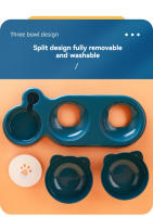Tazas Para Gatos Con Alimentador De Agua 3 En 1 Diseño De Oreja Tazas Inclinadas Con Botella De Agua Para Protección De Cuello Set De Alimentos Y Agua - details 7