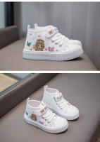 Zapatos De Lona Para Niños Y Niñas Estilo Cuatro Estaciones Bordado Blanco Dibujos Animados Niños Y Niñas Rosa Suave Antideslizante Casual - details 15