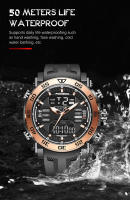 Reloj De Pulsera Deportivo Para Hombre FOXBOX Lujo Cuarzo Impermeable Militar Dual Display Luminoso Reloj De Mano - details 9