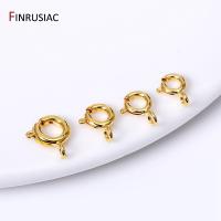 Prensa De Resorte De Latón Plateado En Oro 14k/18k Para La Fabricación De Joyas Abrazaderas De Lobster Redondas Para Pulseras Y Collares DIY - details 5
