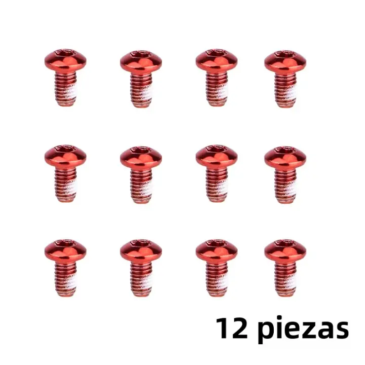 ZTTO 12pcs Fijaciones De Rueda Para Bicicleta De Carretera Y MTB Rotor De Freno Disc Tornillos Torx T25 Acero Inoxidable M5x9mm - 1