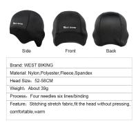 Gorro De Ciclismo Invierno WEST BIKING Para Hombres Y Mujeres Capucha Térmica Impermeable Para Mountain Bike Ciclismo Y Motociclismo - details 4