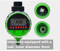 Timbre De Agua Electrónico Con Pantalla LCD Y 8 Programas Para Jardín Controlador De Riego Válvula Esférica De 0 Presión - details 5