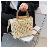 Bolso de Mujer JIOMAY 2023 Verano Bolsos de Mano de Diseñador Bolso de Hombro de Playa con Mango de Madera Cierre de Cordón Tejido de Poliéster - details 26