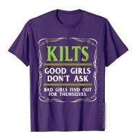 Camiseta Divertida 'Buenas Niñas No Preguntan' Para Hombres Camiseta Escocesa De Algodón Estilo Kpop Sin Capucha Manga Corta - details 4