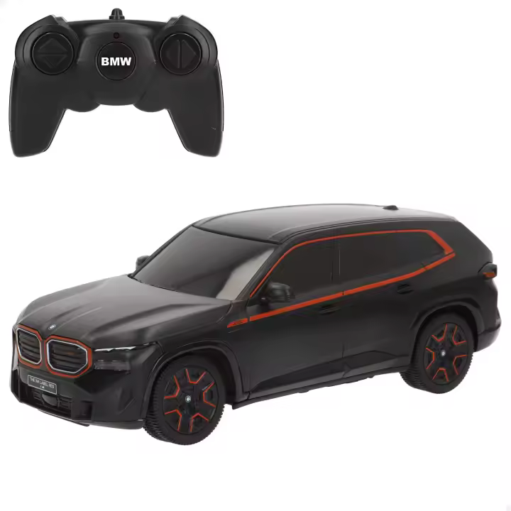 Rastar coche teledirigido BMW XM radiocontrol 2.4GHz para niños +6 años, color negro, escala 1:24, suspensión independiente, diseño oficial con carrocería moldeada por inyección, coche eléctrico RC con mando incluido - 1