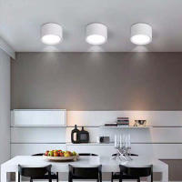 Lámpara De Techo LED Nordic 9W 15W 20W Montada En La Superficie Iluminación Interior Para Sala De Estar Y Dormitorio AC220V Negro Y Blanco - details 10