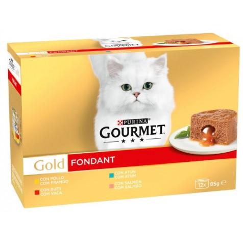 PurinaGourmetGoldFondantMultipackSaboresGatoLatas12x85gr|Miravia