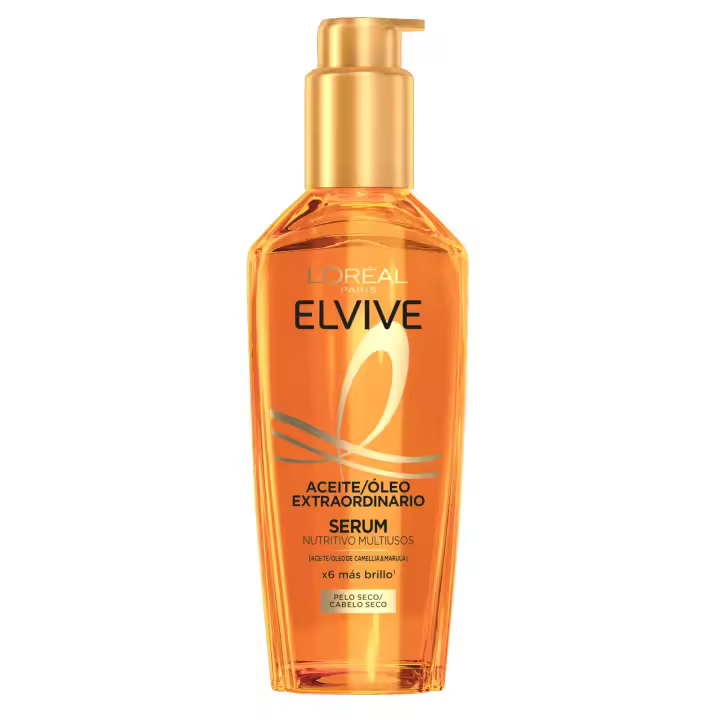 L'ORÉAL PARIS Elvive Aceite Extraordinario  Serum Nutritivo Multiusos con Aceite de Camellia y Marula Para Pelo Muy Seco 100ml - 1