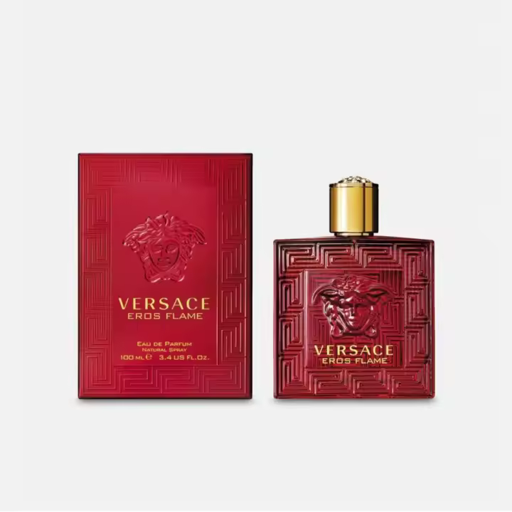 Versace - Eros Flame  Eau de Parfum 100 Ml. - Agua de perfume 100 Ml. para hombre. Hesperídico, Ambarado y Amaderado Intenso - 1