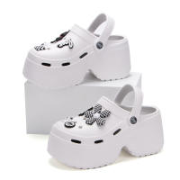 Sandalias De Plataforma Con Tacones Para Mujer Verano 2024 Clogs De Moda Antideslizantes Con Cierre Tobillero Material EVA - details 6