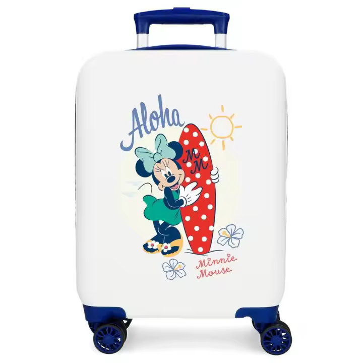 Maleta Cabina Minnie Disney Aloha Blanco 33x50x20cm. - 1