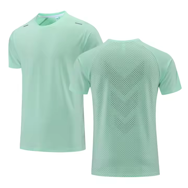 Camiseta De Correr Para Hombre Quick Dry Fitness Deporte Top Camiseta De Entrenamiento En El Gimnasio Transpirable Casual Sportswear Polyester - 1