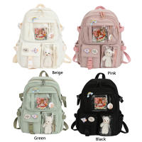 Mochila Kawaii Aesthetic Para Mujer Estudiante Con Accesorios Lindos Bolsa Escolar Japonesa Coreana Rucksack De Nylon Para Adolescentes - details 15