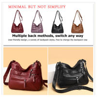 Bolso De Hombro Para Mujer 2023 Nueva Moda En Cuero PU Color Sólido Gran Capacidad Bolso Cruzado Multi-Nivel Estilo Clásico - details 3