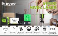 Huepar 9011G - Láser de línea cruzada de haz verde autonivelante con base pivotante magnética de 360° Envió 24Horas - details 0