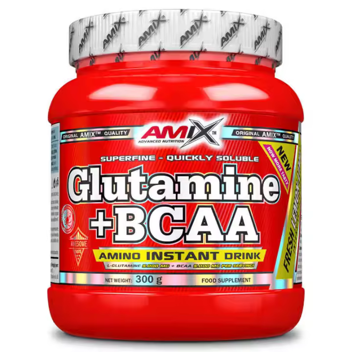 Amix Glutamine + Bcaa 300g Piña Polvo - 1