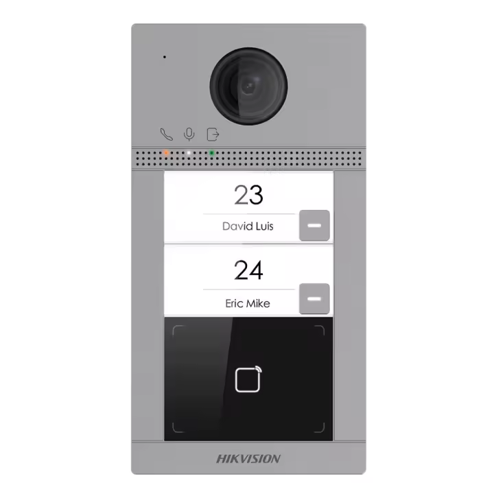 Videoportero IP WiFi 2 apartamentos - Cámara 2 Mpx | Audio bidireccional - Apertura con tarjeta MF | 2 relés - App móvil con o sin monitor - Apto para exterior IP65 | IK08 - Montaje en superficie | PoE - 1