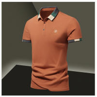 Camisa POLO Para Hombre Verano Moda Seda De Hielo Secado Rápido Manga Corta T-shirt Color Sólido Suelta Collar De Negocios Algodón Puro Top - details 23