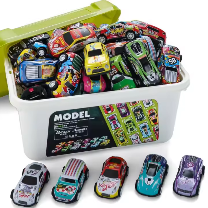 Juego De Coches Miniatura Inercia Para Niños 20/30/50 Piezas Coches De Plástico ABS Regalo De Cumpleaños Y Navidad Para Niños Colección De Modelos De Vehículos - 1
