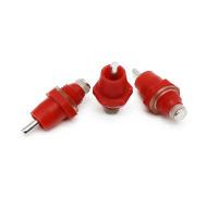 50 Pcs Bebederos De Pollo Con Dispensador De Agua Automático Bebederos De Pico Para Aves De Corral Material Plástico Y Acero Inoxidable Rojo - details 4