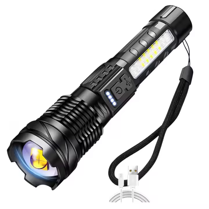 1 linterna recargable súper potente para exteriores, para acampar, pescar, cazar, escalar, aventuras, emergencias, ciclismo nocturno y senderismo,Linterna Recargable - 1