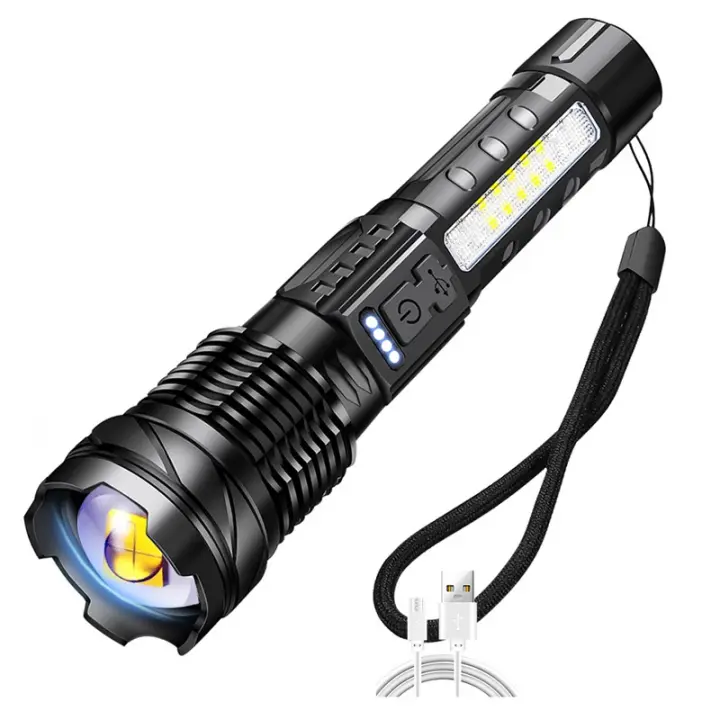 1 linterna recargable súper potente para exteriores, para acampar, pescar, cazar, escalar, aventuras, emergencias, ciclismo nocturno y senderismo,Linterna Recargable - 1