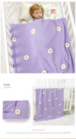 Manta de Bebe Tejida para recién nacido, ropa de Cama para Niño y Niña, edredón de 100x80cm, envolvent para cochecito infantil, Moda Super suave, Cuadros de Flores 3D bonitos - details 14