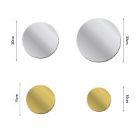 Pegatina De Espejo Redonda Autoadhesiva 10-30CM Decorativa Para Baño Y Dormitorio Adhesivo De Acrílico 3D Para Decoración De Paredes Y Salones - details 9