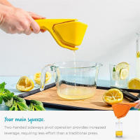 1PC Eje Manual De Limonera Fácil De Sujetar Para Exprimir Limones Plástico Material Estilo Horizontal Medición En Unidades - details 0