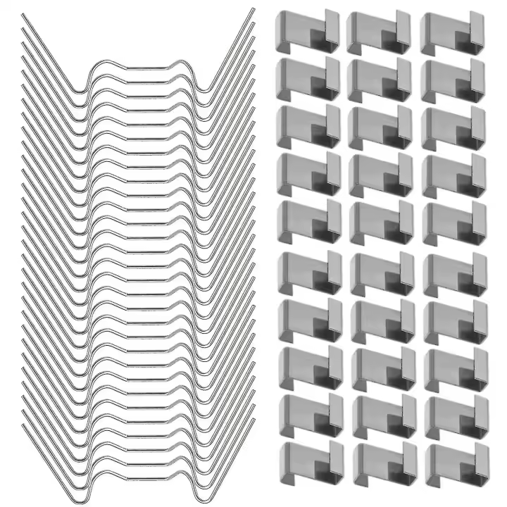 100 clips de acero inoxidable para ventanas de invernadero, fijaciones para paneles de vidrio. - 1