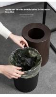 Cesta De Basura Oculta Sin Tapa Estilo Nórdico Madera Grano Caja De Almacenamiento Para Hogar Para Dormitorio Y Baño - details 0